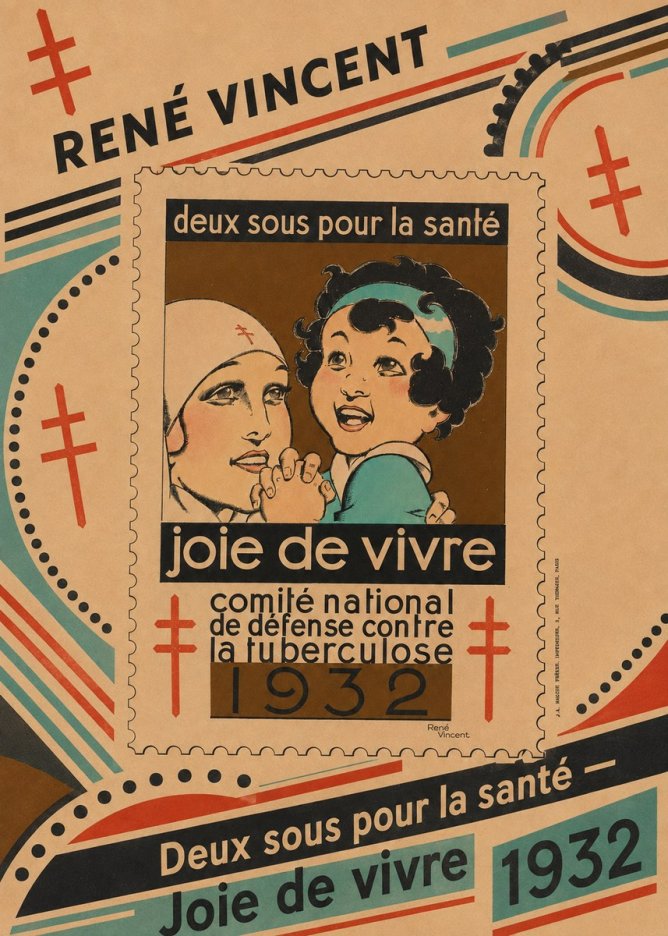 René Vincent Deux Sous Pour La Santé - Joie De Vivre No5 - Plakat