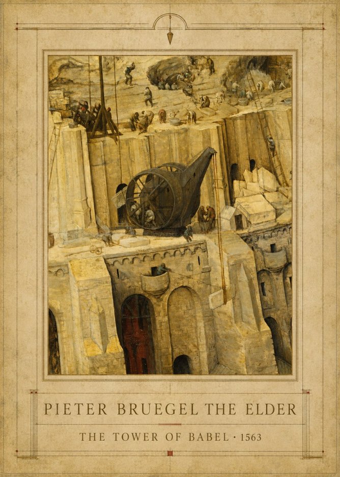 Pieter Bruegel The Tower of Babel VII No4 - Plakat