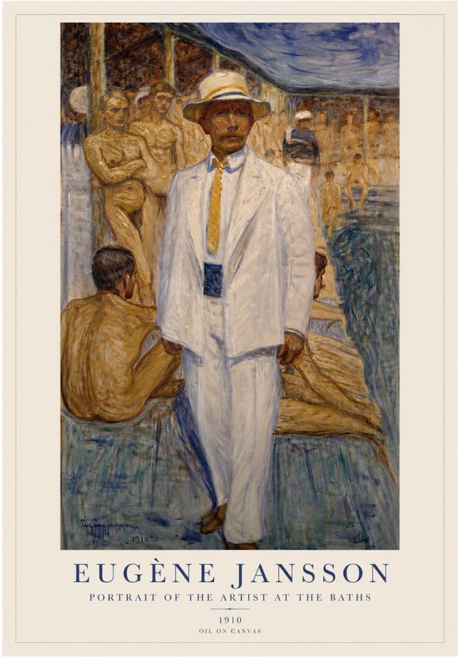 Eugène Jansson Portrait of the Artist at the Baths No1 - Plakat