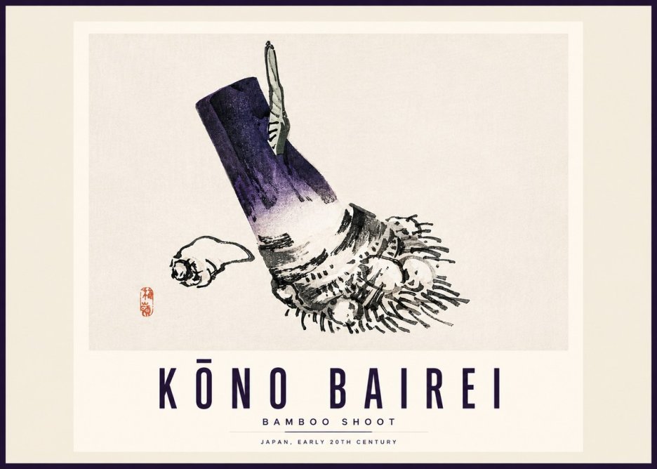 Kōno Bairei Bamboo Shoot No3 - Plakat