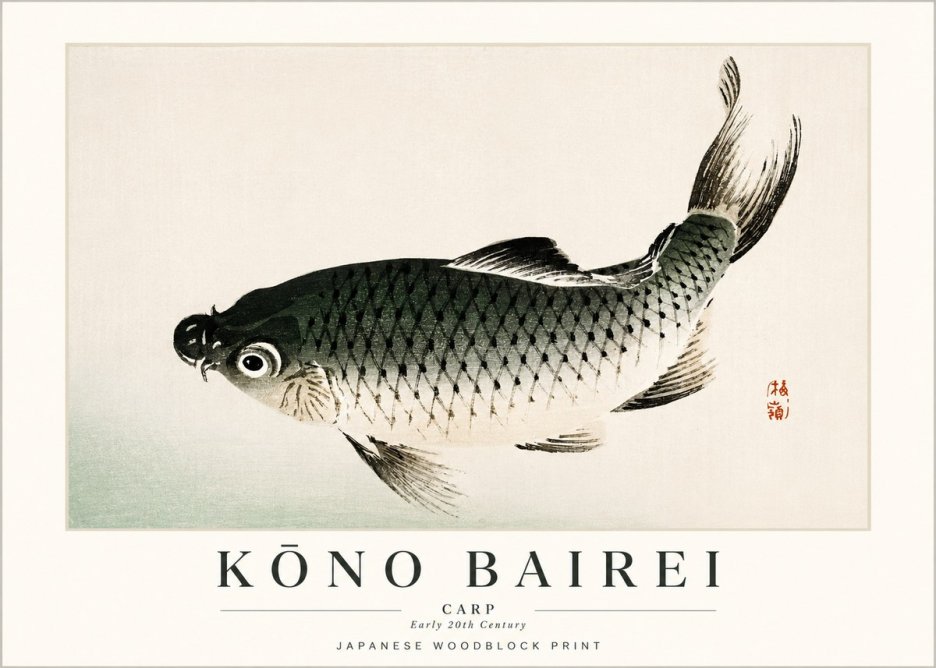 Kōno Bairei Fish I No2 - Plakat