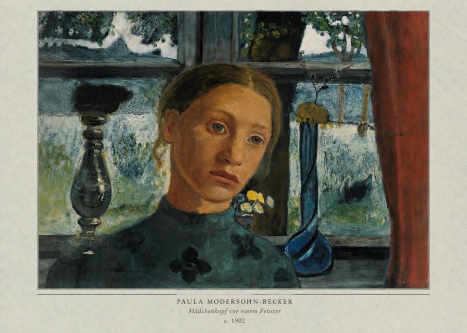 Paula Modersohn-Becker Mädchenkopf Vor Einem Fenster No4 - Plakat
