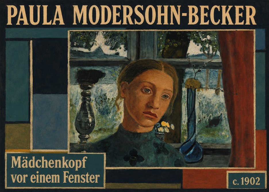 Paula Modersohn-Becker Mädchenkopf Vor Einem Fenster No6 - Plakat