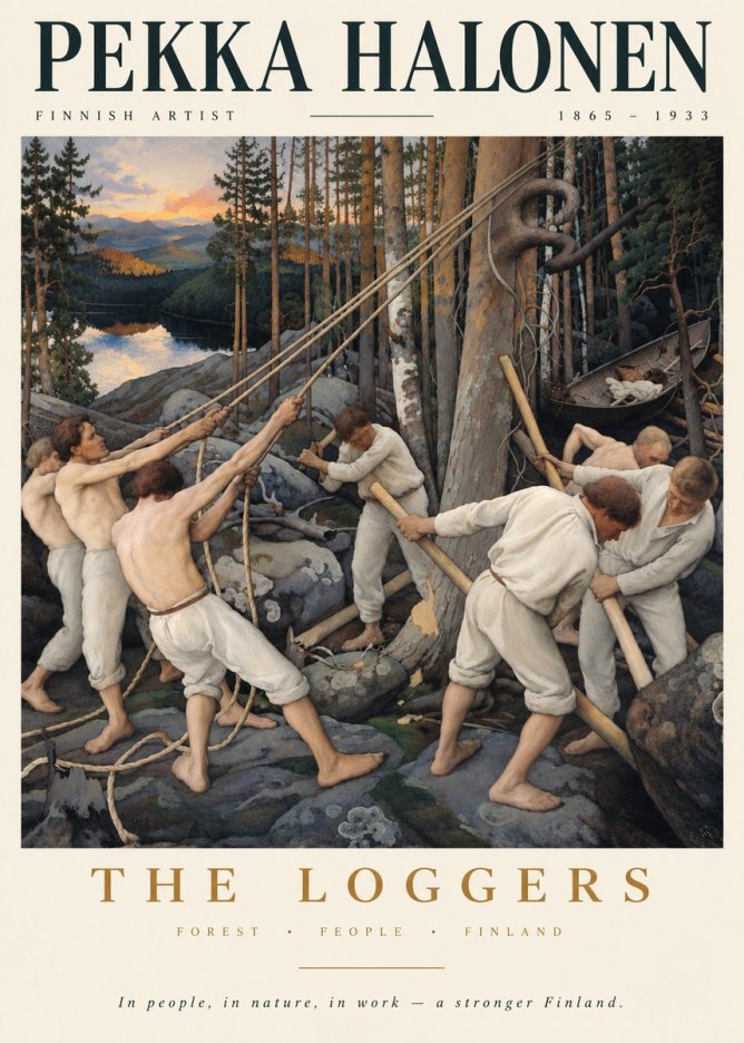 Pekka Halonen The Loggers No5 - Plakat