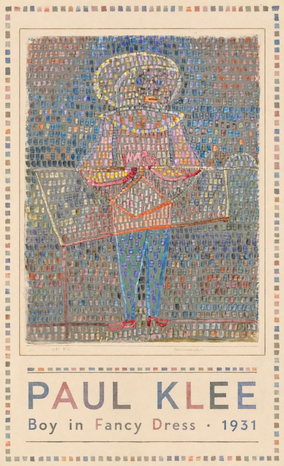 Paul Klee Boy in Fancy Dress No1 - Plakat