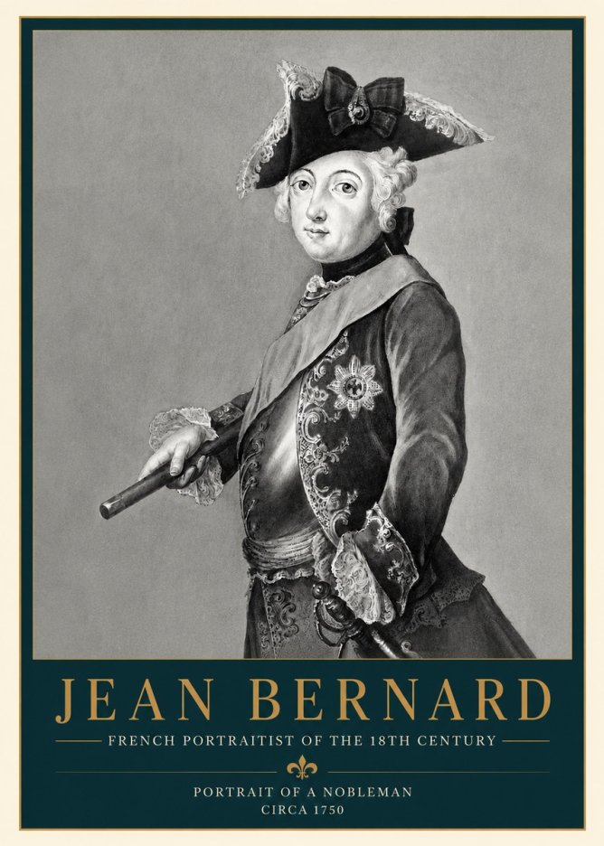 Jean Bernard Portrait of a Young Nobleman No5 - Plakat