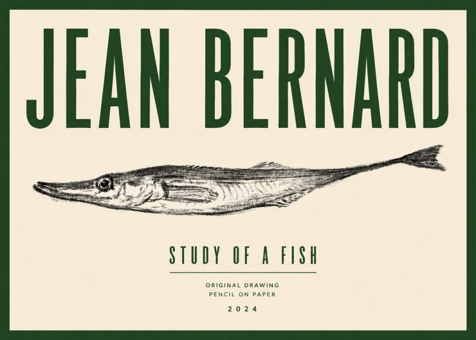 Jean Bernard Study of a Fish I No6 - Plakat