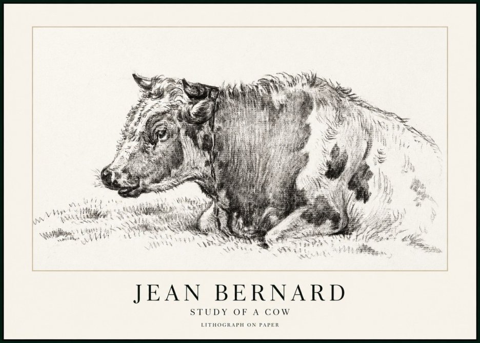 Jean Bernard Resting Cow I No3 - Plakat