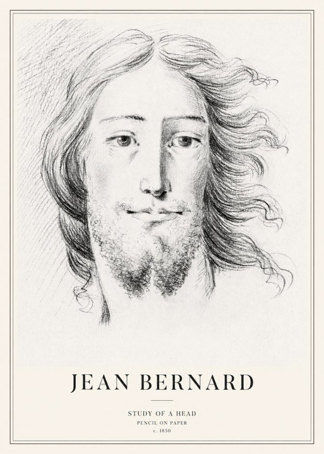 Jean Bernard Study of a Head No3 - Plakat