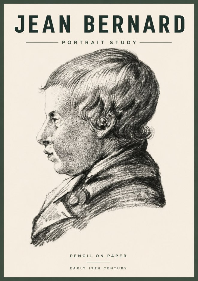 Jean Bernard Portrait Study I No3 - Plakat