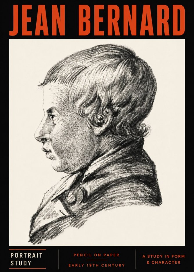 Jean Bernard Portrait Study I No5 - Plakat