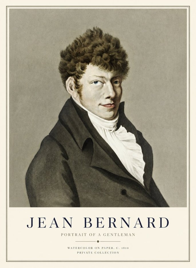 Jean Bernard Portrait of a Young Man No3 - Plakat