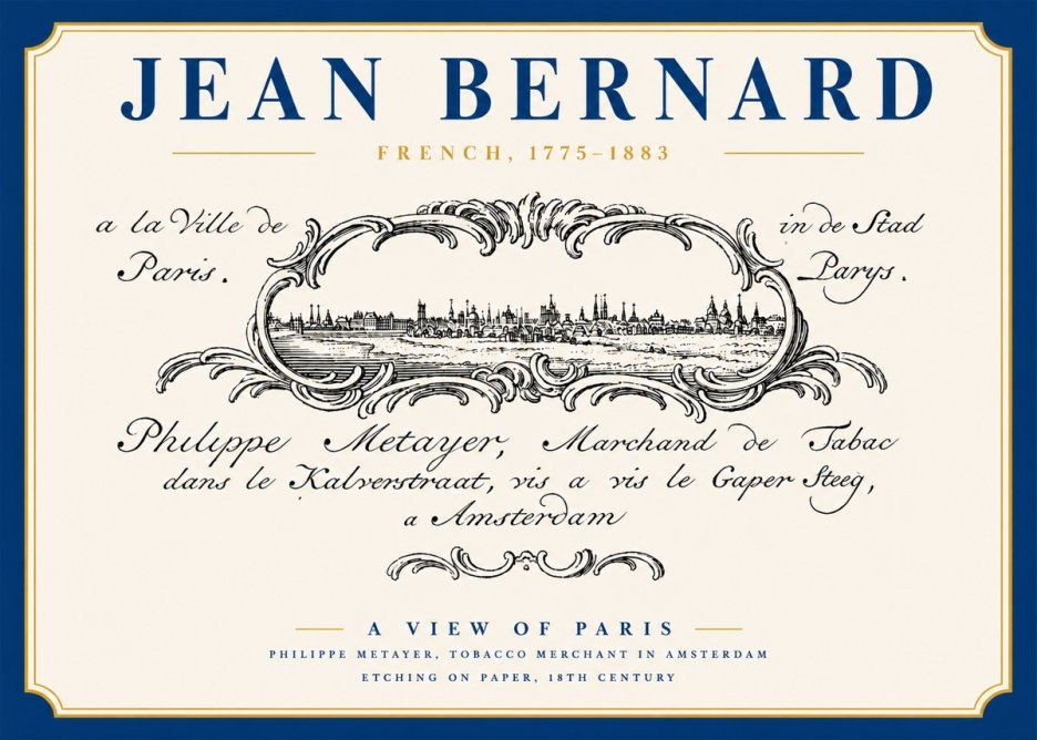 Jean Bernard A View of Paris No3 - Plakat