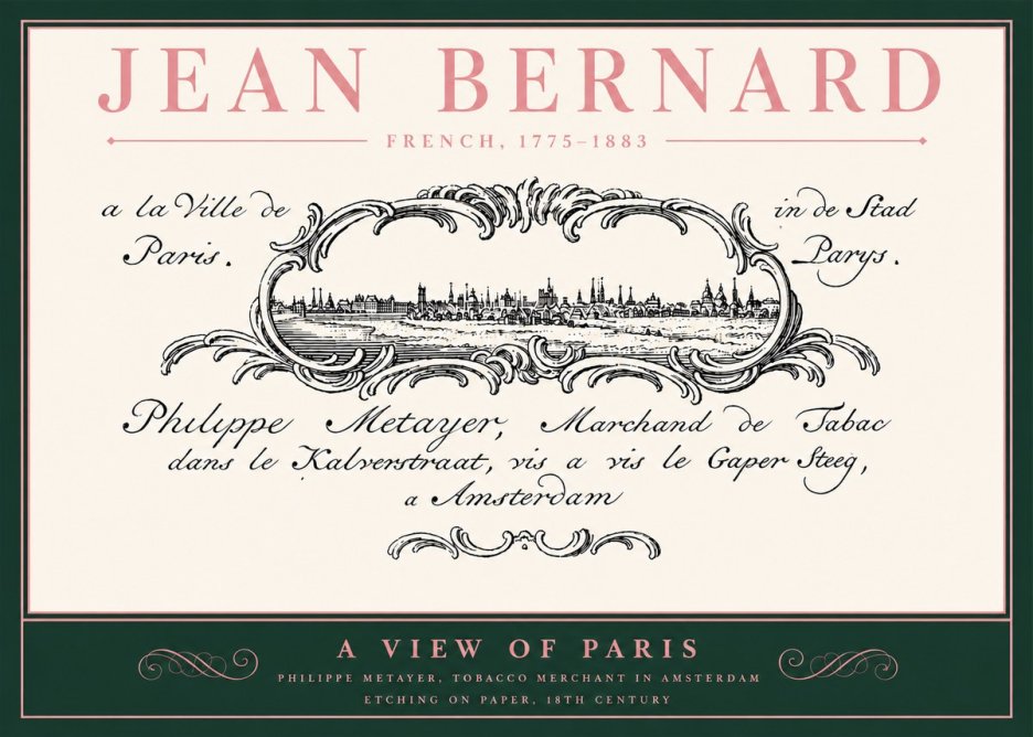 Jean Bernard A View of Paris No4 - Plakat