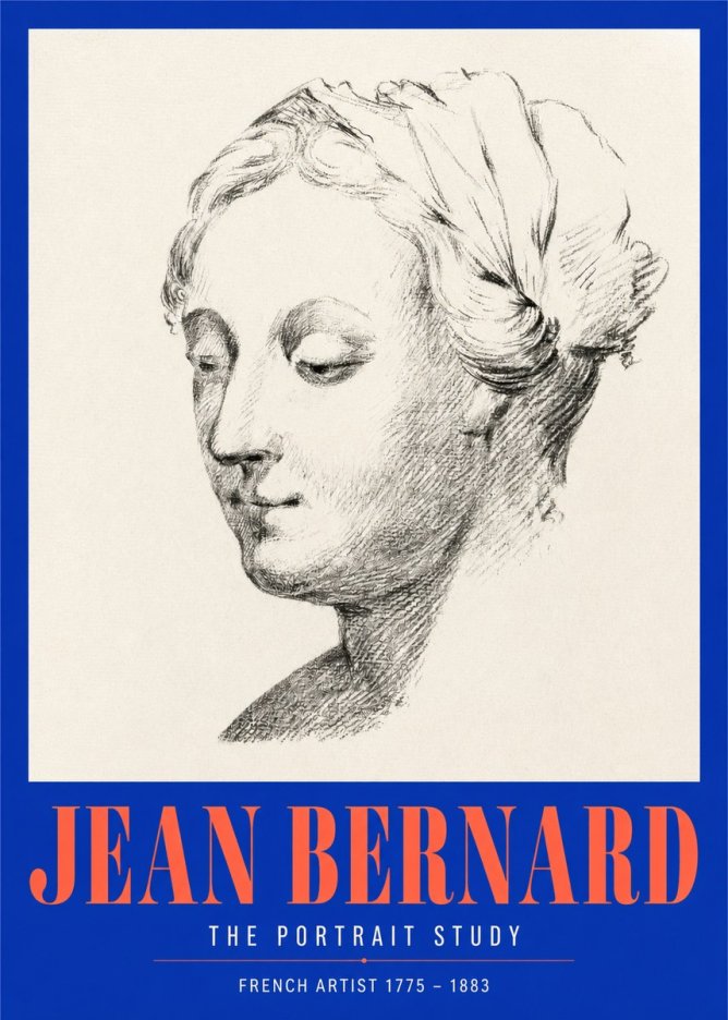 Jean Bernard Study of a Woman No3 - Plakat