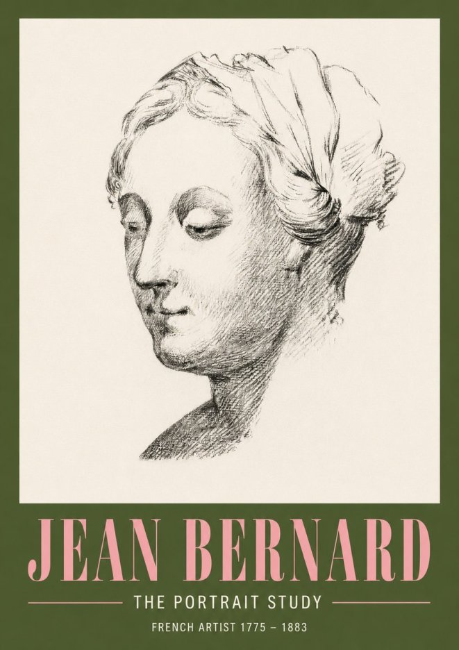 Jean Bernard Study of a Woman No4 - Plakat