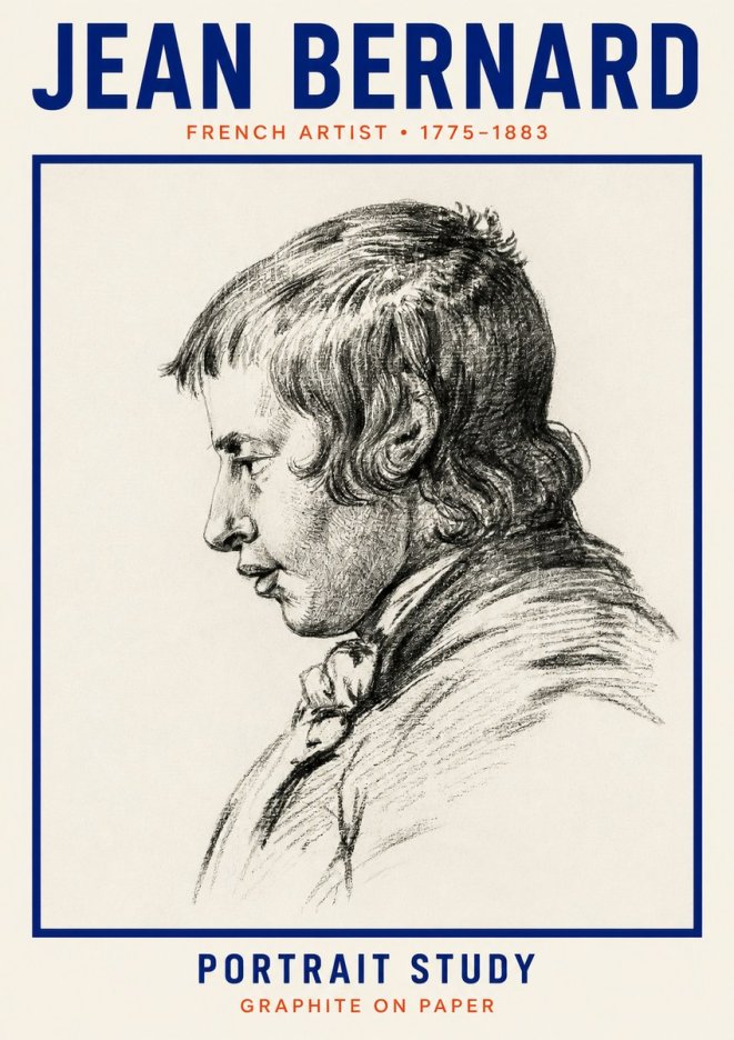 Jean Bernard Portrait Study III No2 - Plakat