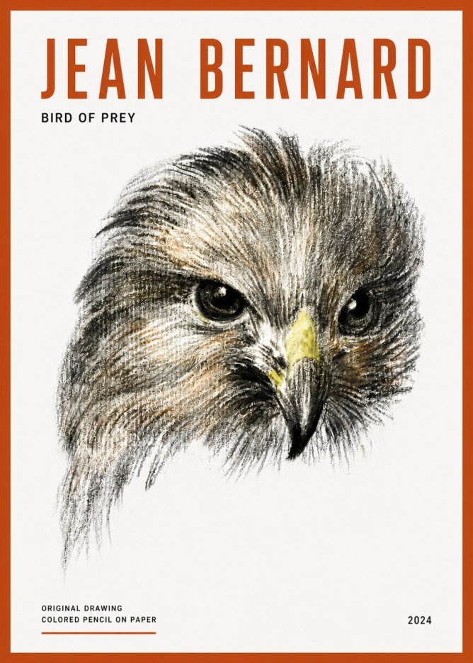 Jean Bernard Bird of Prey No5 - Plakat