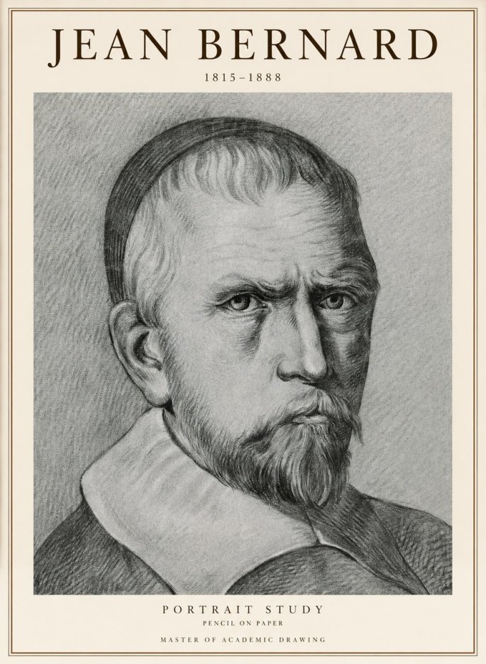 Jean Bernard Portrait Study IV No1 - Plakat