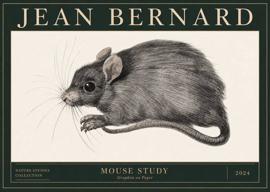 Jean Bernard Mouse Study No4 - Plakat