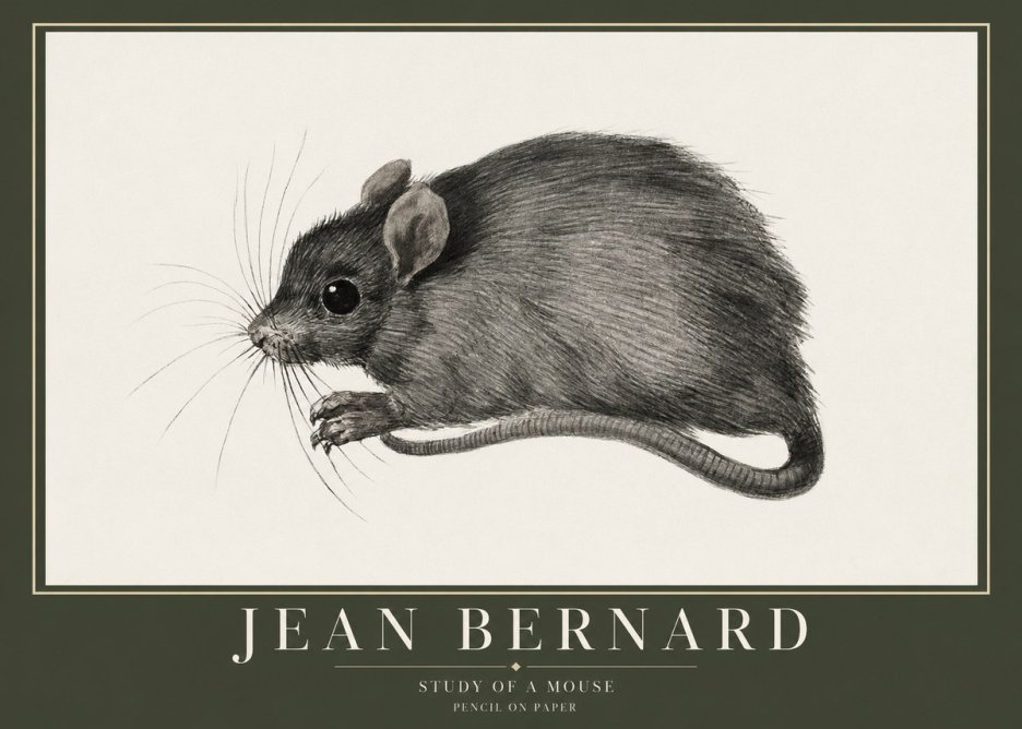 Jean Bernard Mouse Study No5 - Plakat