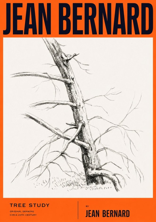 Jean Bernard Tree Study No2 - Plakat