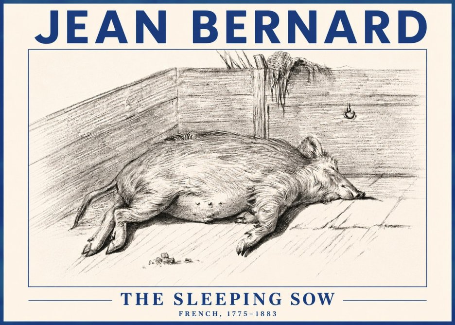 Jean Bernard The Sleeping Sow No5 - Plakat