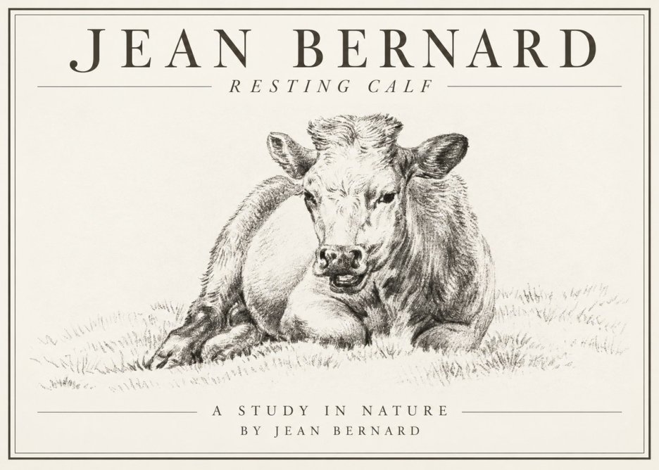 Jean Bernard Resting Calf I No1 - Plakat