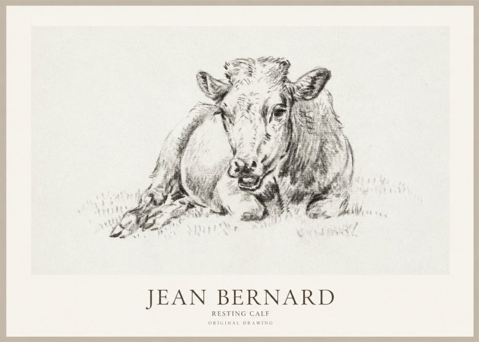 Jean Bernard Resting Calf II No1 - Plakat