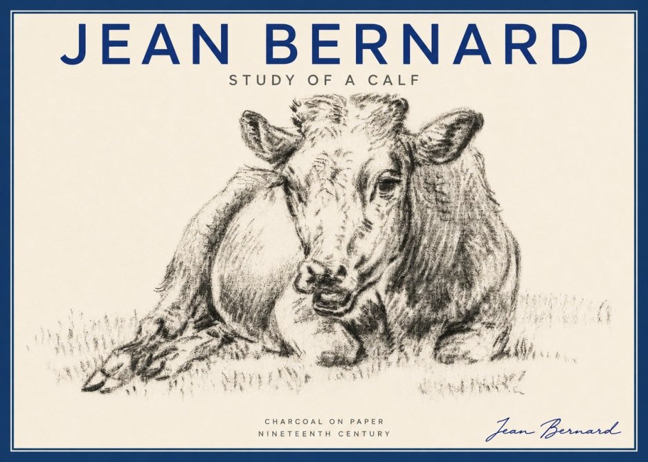Jean Bernard Resting Calf II No6 - Plakat