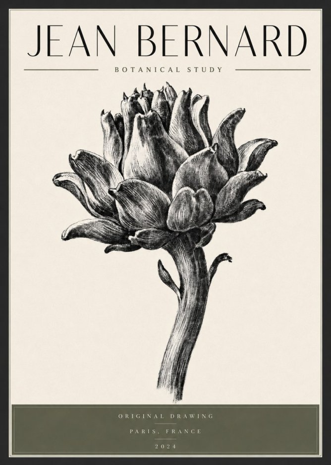 Jean Bernard Botanical Study No3 - Plakat