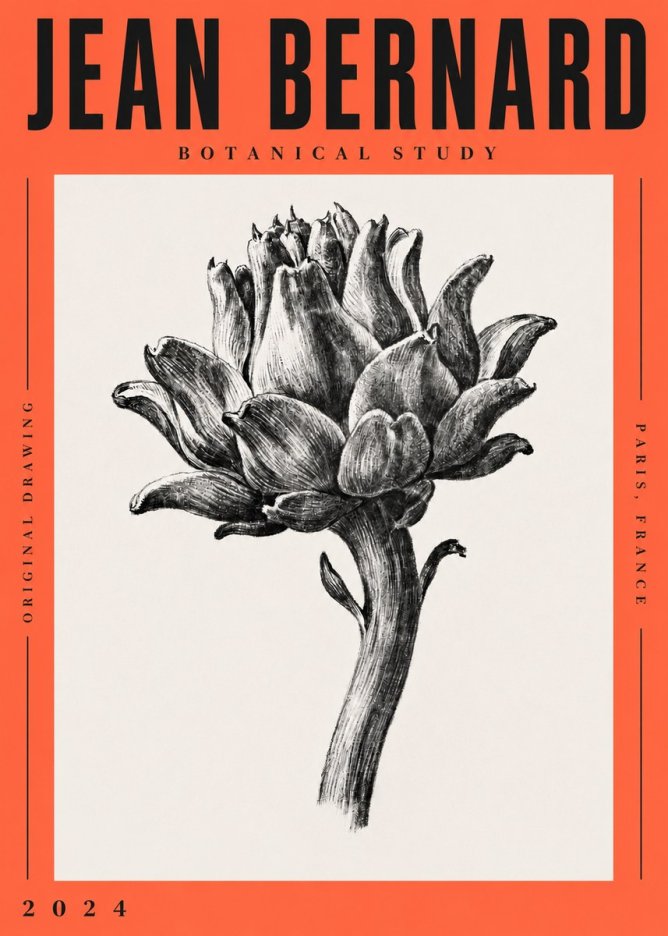 Jean Bernard Botanical Study No4 - Plakat