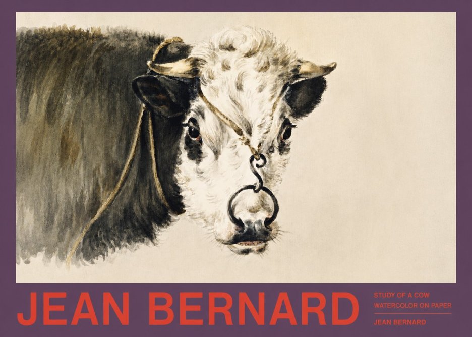 Jean Bernard Study of a Cow I No2 - Plakat