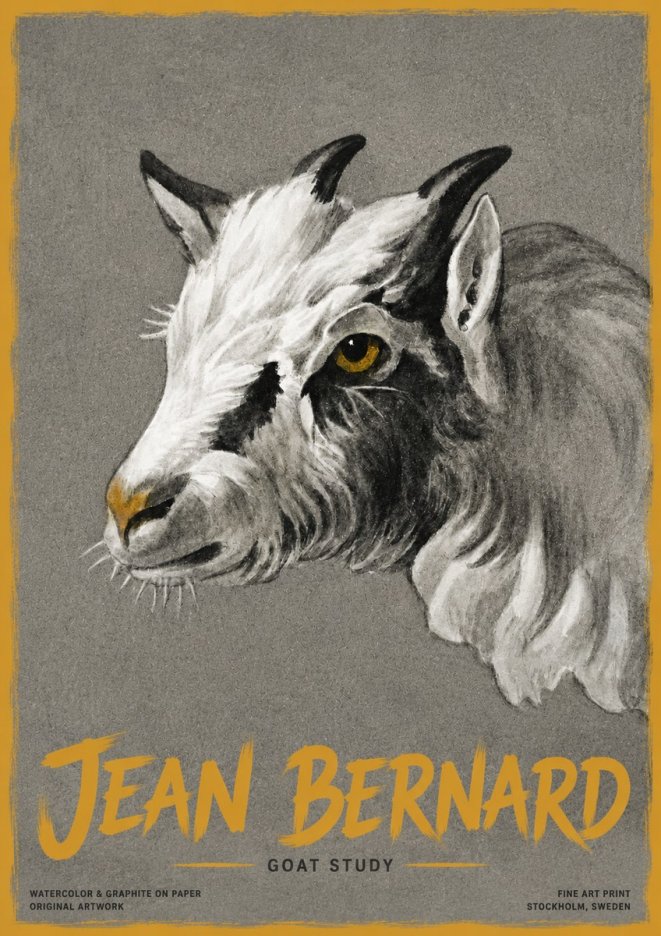Jean Bernard Goat Study No4 - Plakat