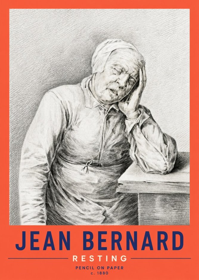 Jean Bernard Resting No2 - Plakat