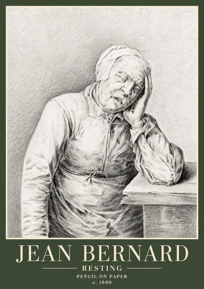 Jean Bernard Resting No3 - Plakat