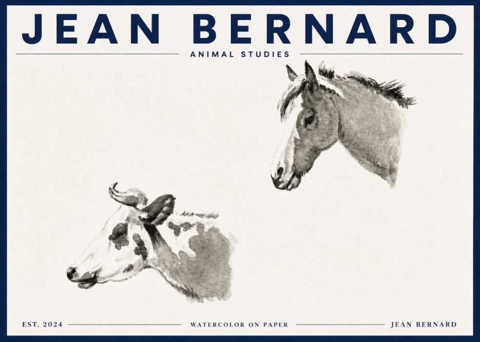 Jean Bernard Animal Studies No5 - Plakat