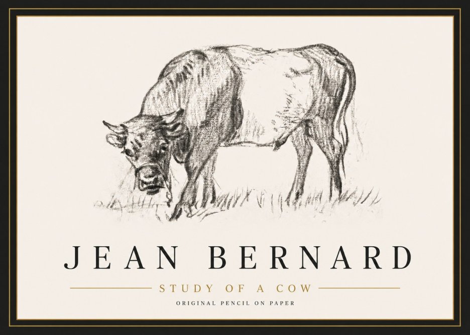 Jean Bernard Study of a Cow II No5 - Plakat