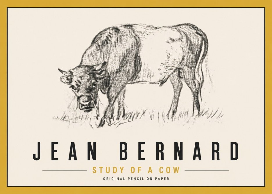 Jean Bernard Study of a Cow II No6 - Plakat