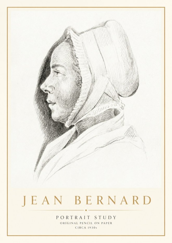 Jean Bernard Portrait Study VI No1 - Plakat