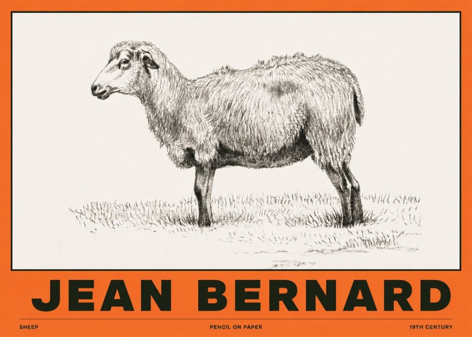Jean Bernard Sheep No2 - Plakat