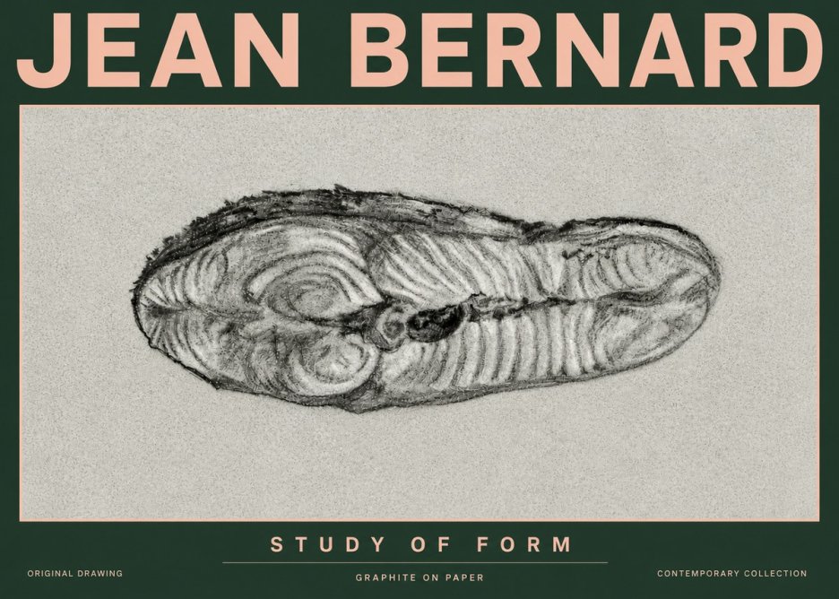 Jean Bernard Study of Form I No6 - Plakat