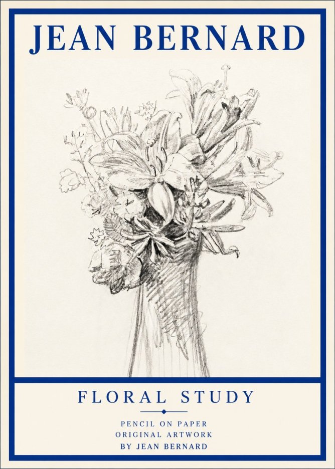 Jean Bernard Bouquet of Lilies No3 - Plakat