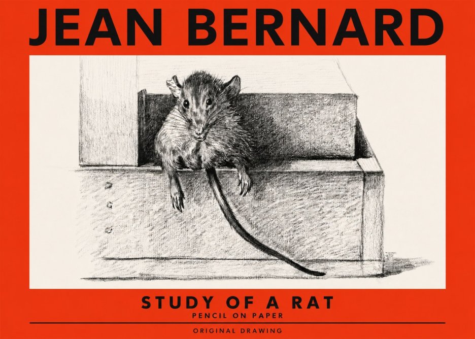 Jean Bernard Study of a Rat I No2 - Plakat