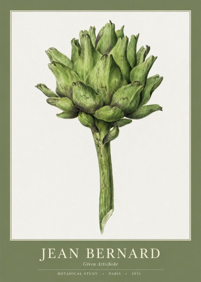 Jean Bernard Green Artichoke No1 - Plakat
