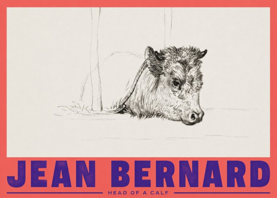 Jean Bernard Study of a Calf I No3 - Plakat