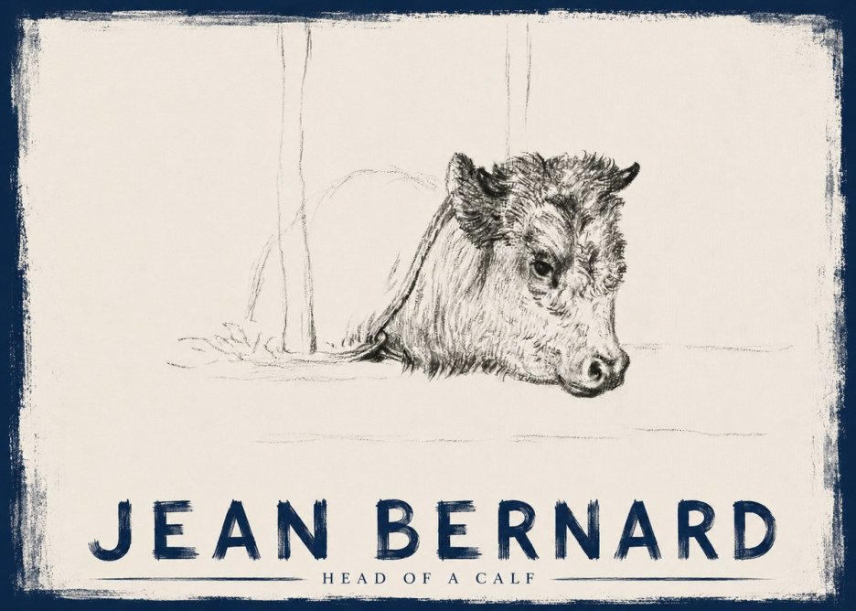Jean Bernard Study of a Calf I No6 - Plakat