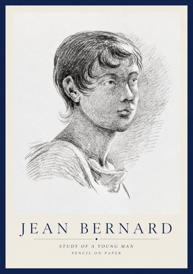 Jean Bernard Study of a Young Boy No3 - Plakat