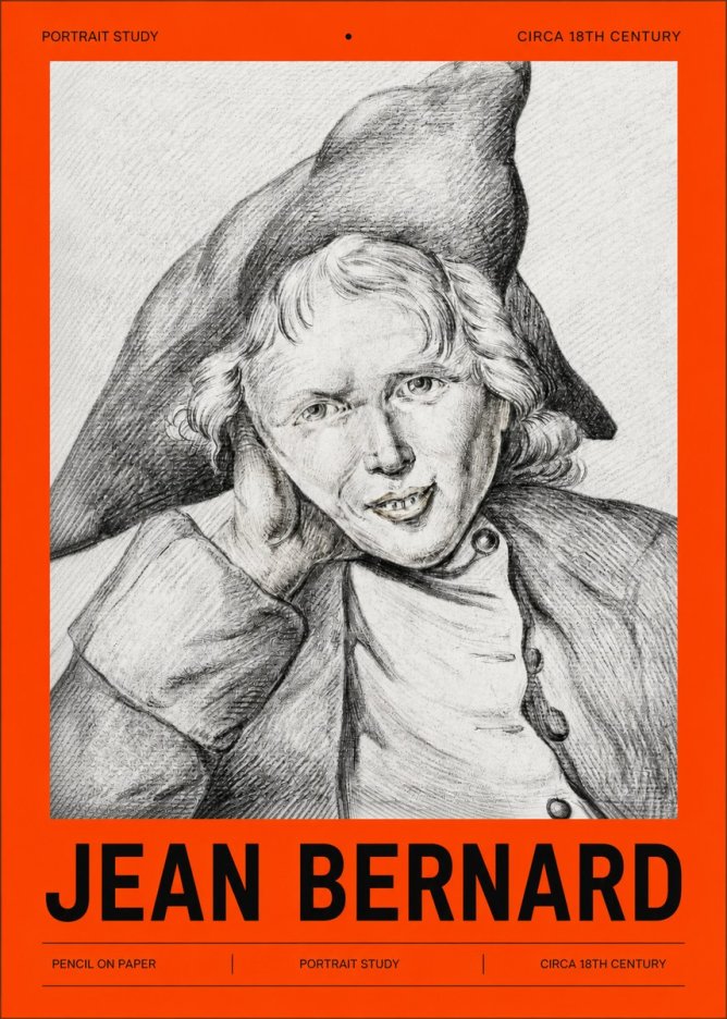 Jean Bernard Portrait Study VII No2 - Plakat