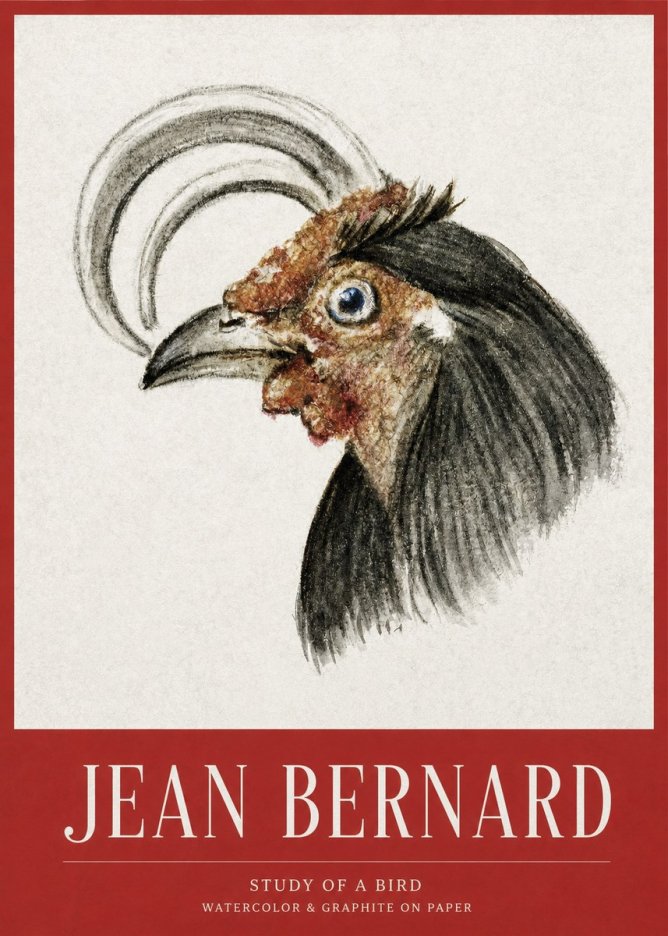 Jean Bernard Rooster Study No3 - Plakat
